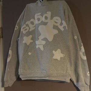 Sp5der Gray Crewneck Sweater